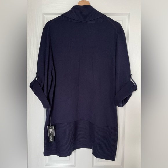 Bianca Nygard Half Sleeve Light Cardigan Sweater, Blue, Size 1X (14-16), NEW - Picture 4 of 7